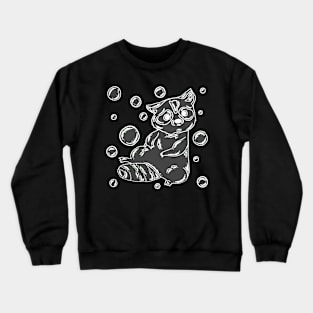 Bubble Raccoon Crewneck Sweatshirt